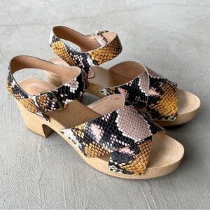 🆕 Listing! Madewell | 'The Johanna' Crisscross Sandals in Snake Embossed Leather